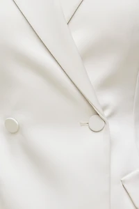 Chrishelle Satin Blazer Romper Mini Dress