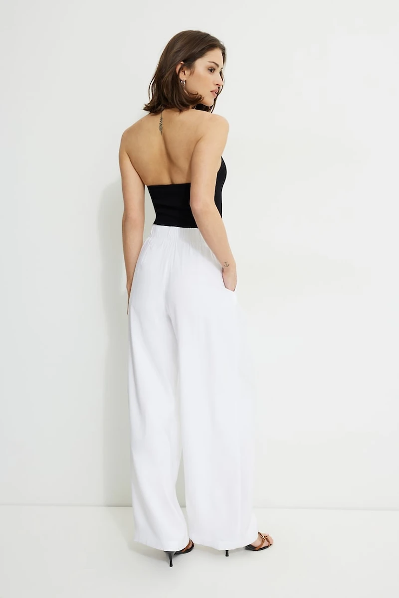 Pleated Wide Leg Pants