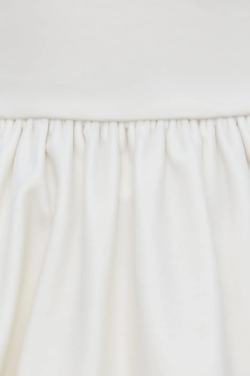 Peplum Velvet Tube Top