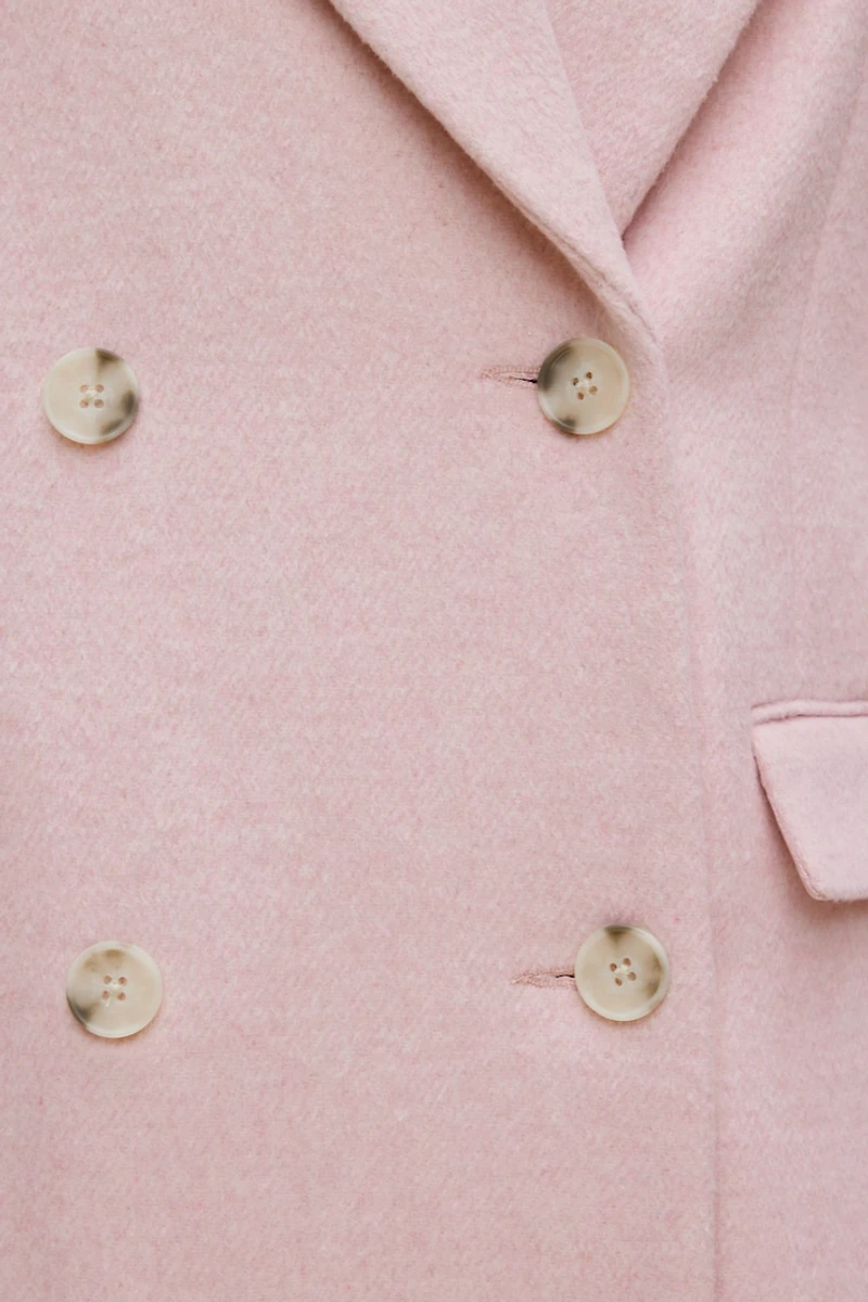 Oversized Double Breasted Wool Coat