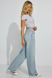 Jean ample à taille basse