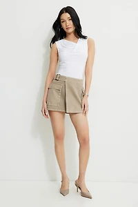 Draped Jersey Tank Top