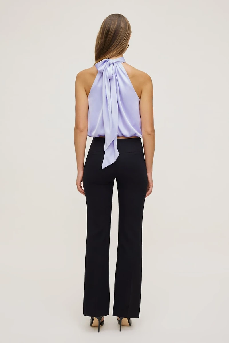 Paloma Bubble Satin Halter Blouse