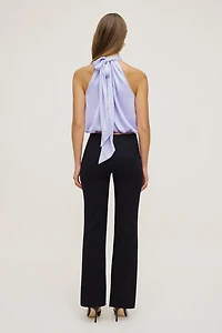 Paloma Bubble Satin Halter Blouse