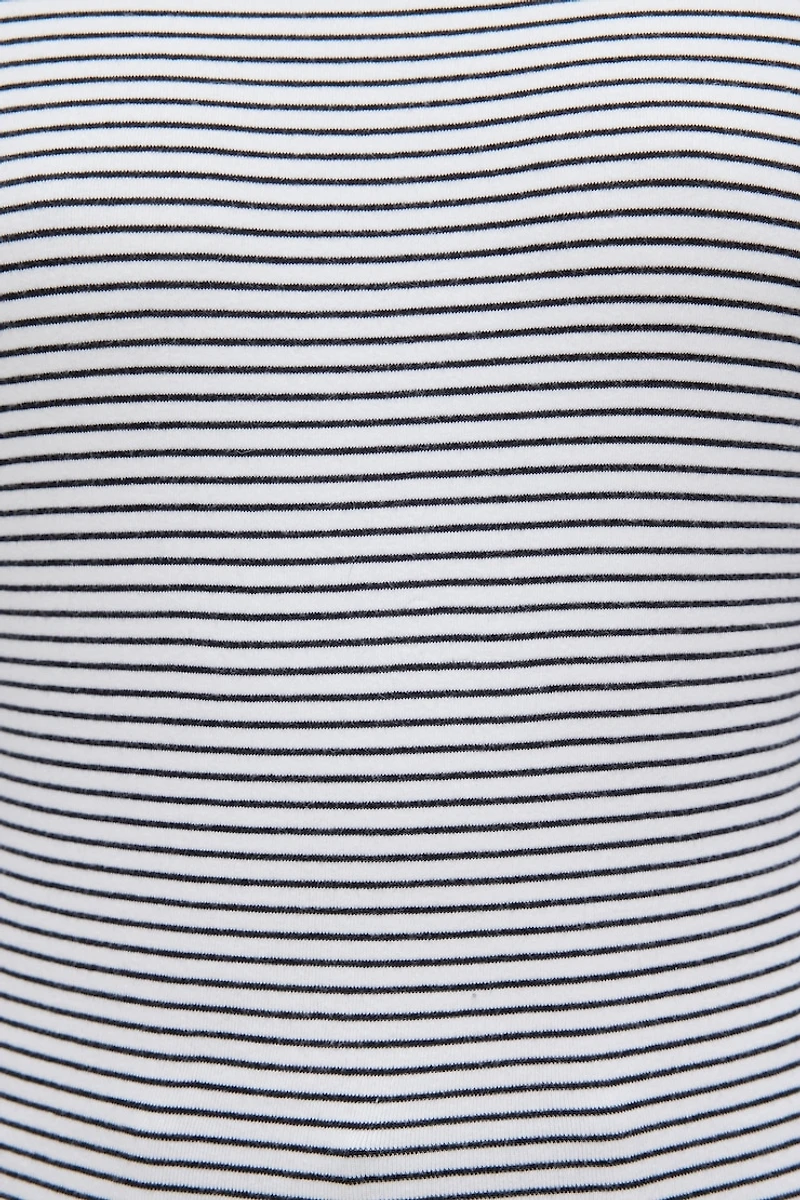 Haut rayé en coton épais à manches dolman