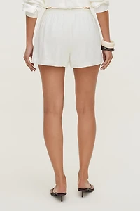 Linen Pull On Shorts