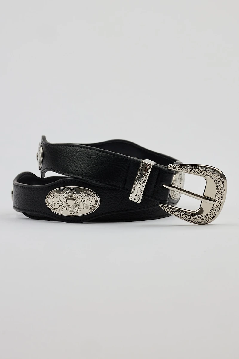 Western Concho Strap Belt
