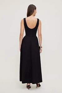 Iris Flared Ponte Maxi Dress