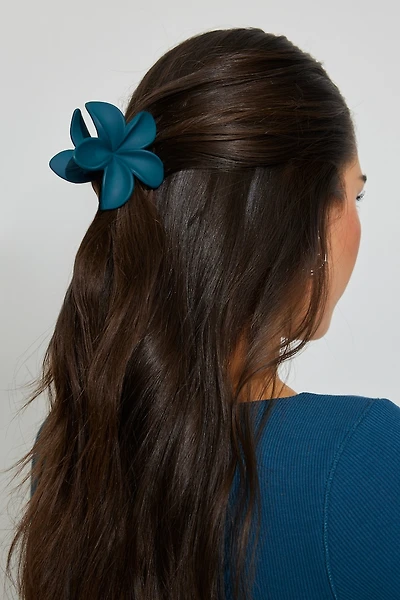 Pince à cheveux fleur mate