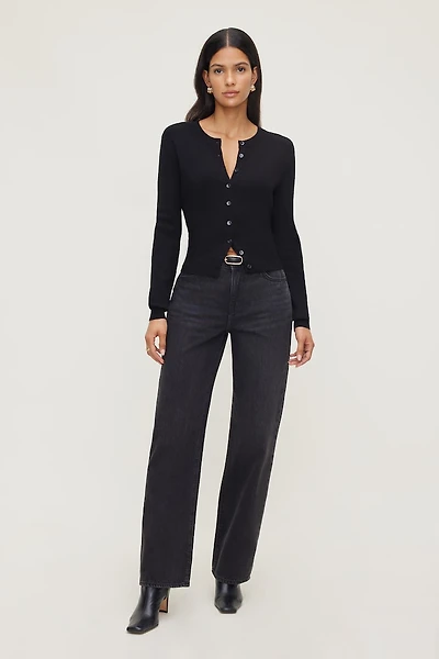 Cardigan à col rond Rebecca