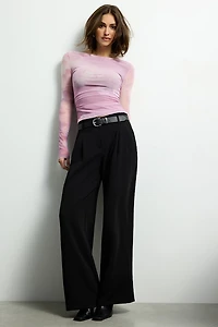 Sofia Pleated Straight Pants