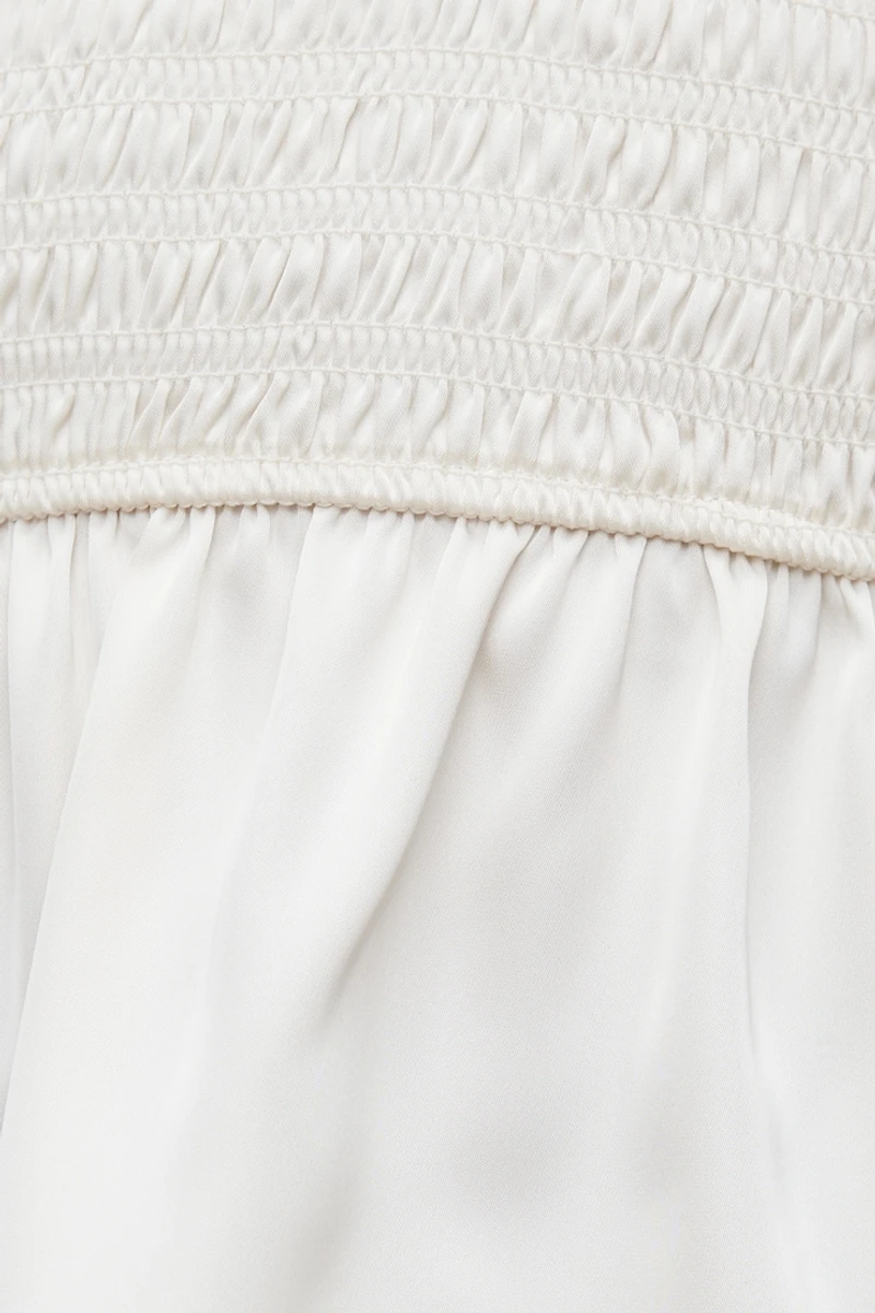 Plunge Satin Halter Top