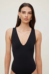 Sculpt Plunging V Neck Bodysuit