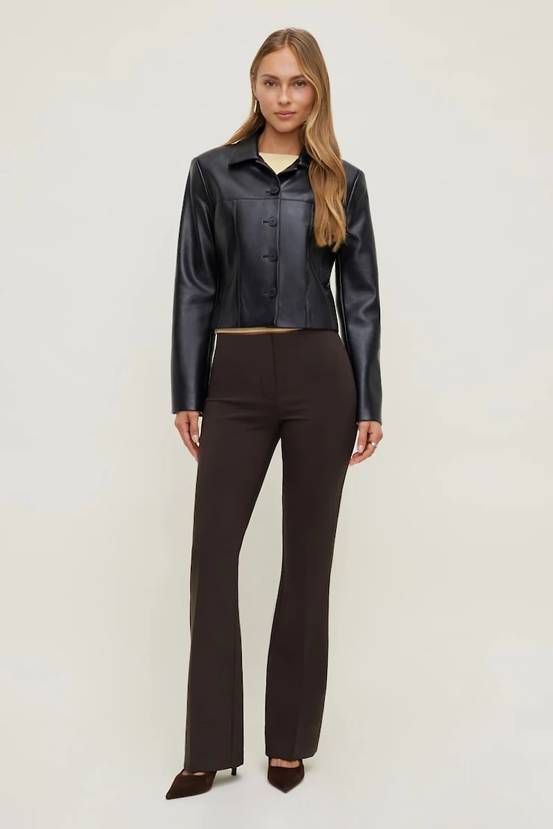 Pantalon ajusté à jambe semi-évasée Frankie