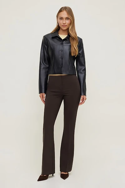 Pantalon ajusté à jambe semi-évasée Frankie