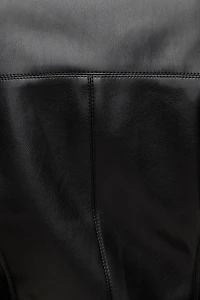 Veston en faux cuir à fermeture éclair Charlotte