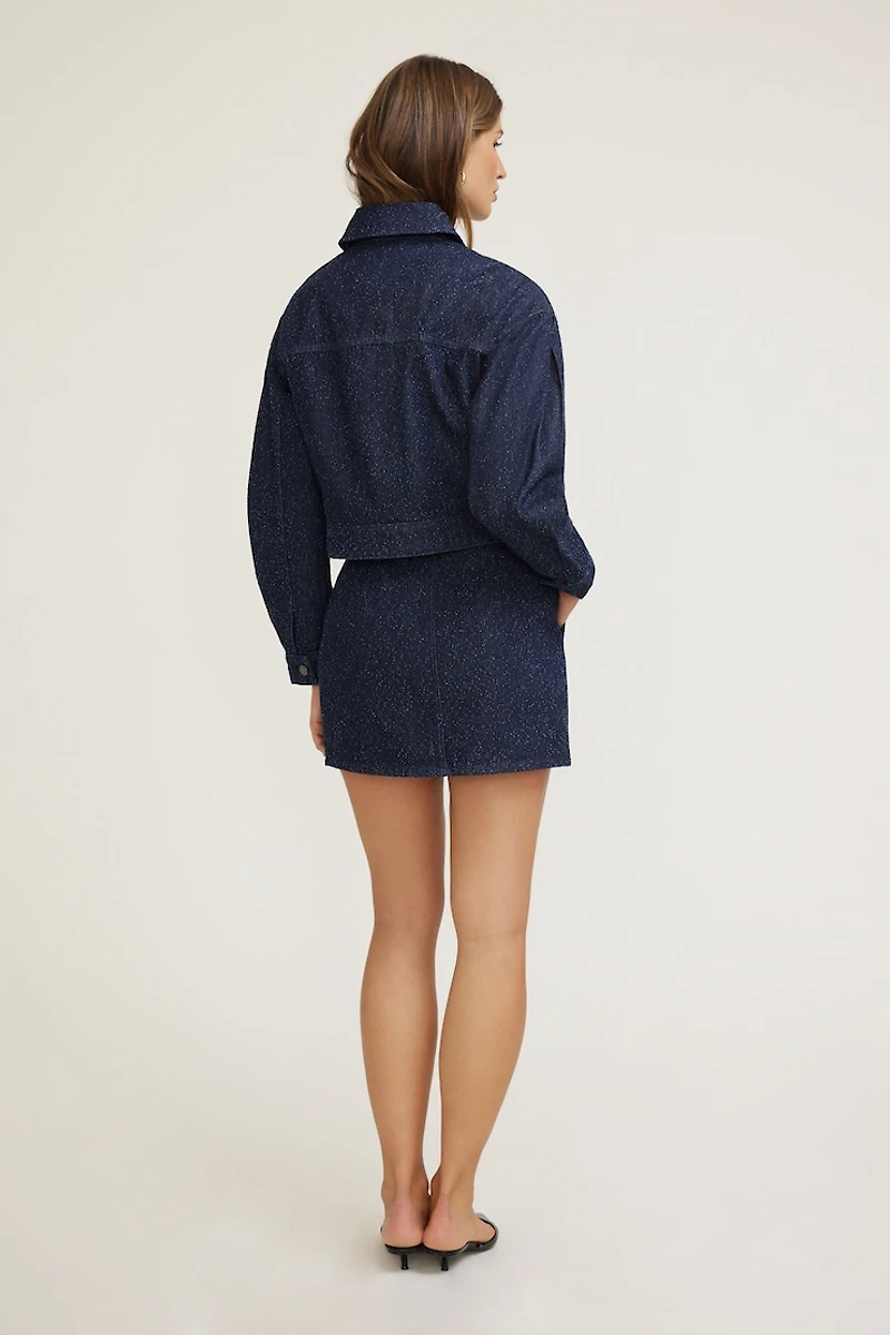 Bouclé Denim Jacket