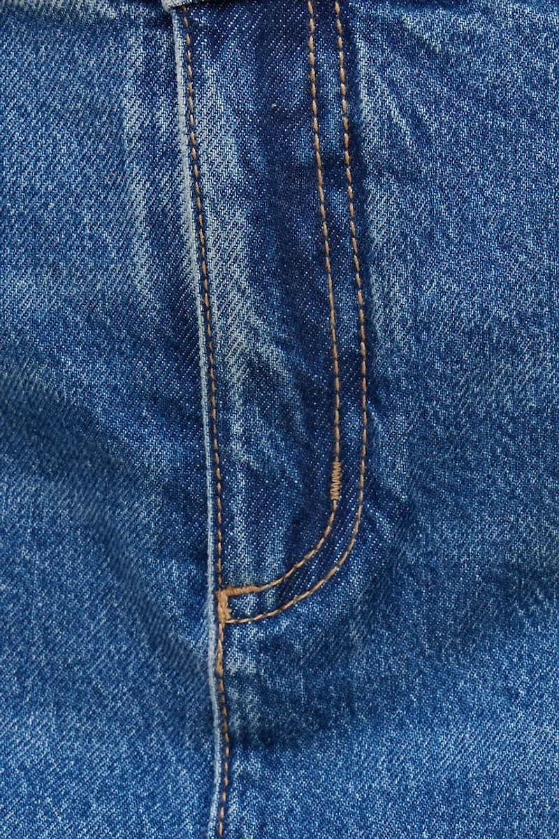 Minijupe-short en denim Gia