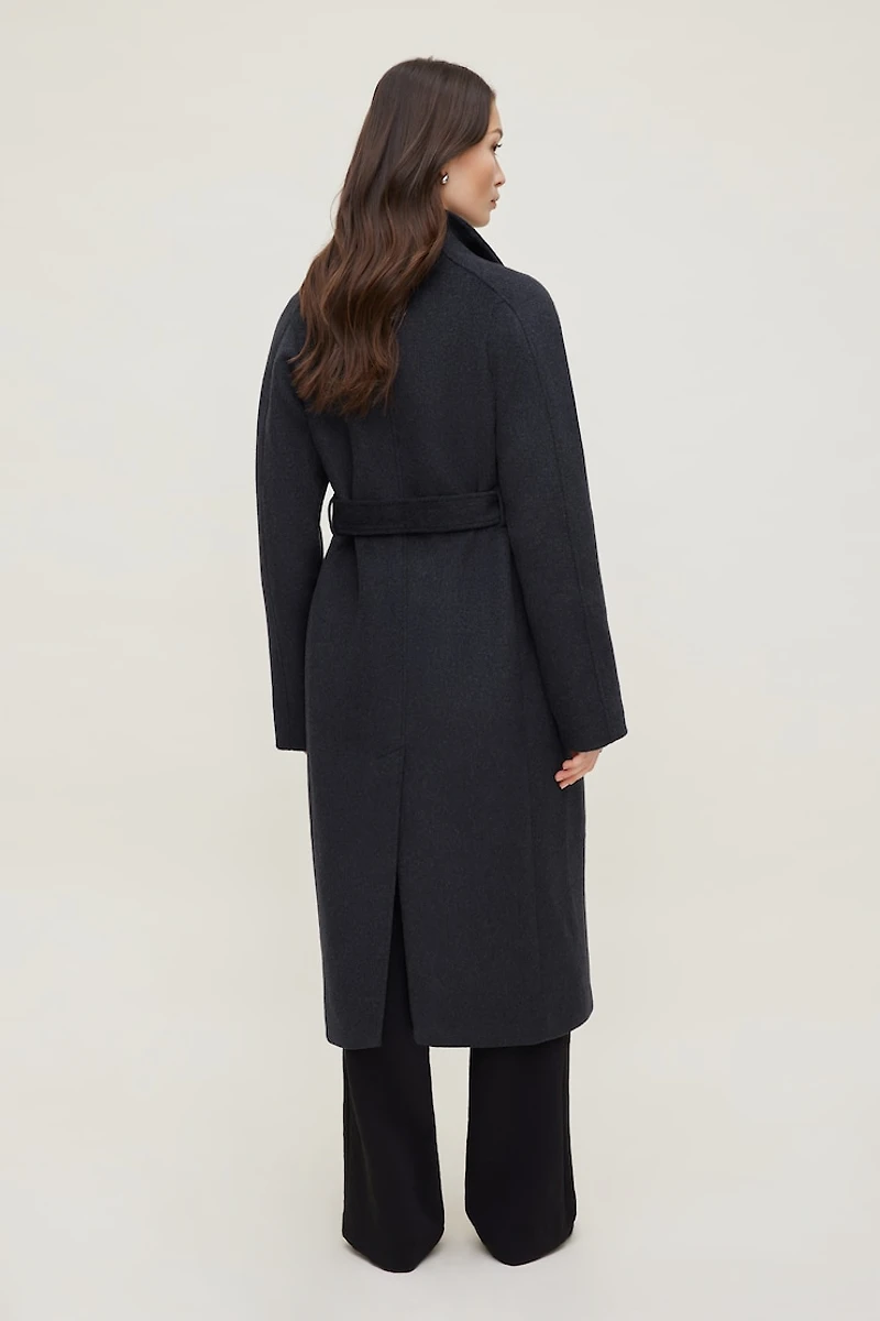 Belted Wool Wrap Coat