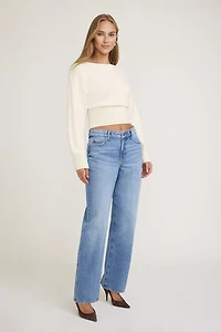 Juliet Cinched Boat Neck Sweater