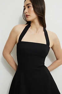 Flared Halter Mini Dress