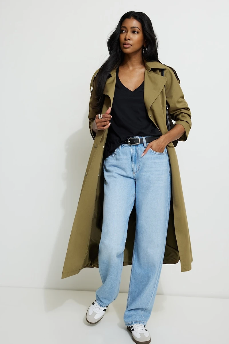 Essential V Neck Cotton T Shirt