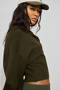 Long Sleeve Spongy Henley Sweater