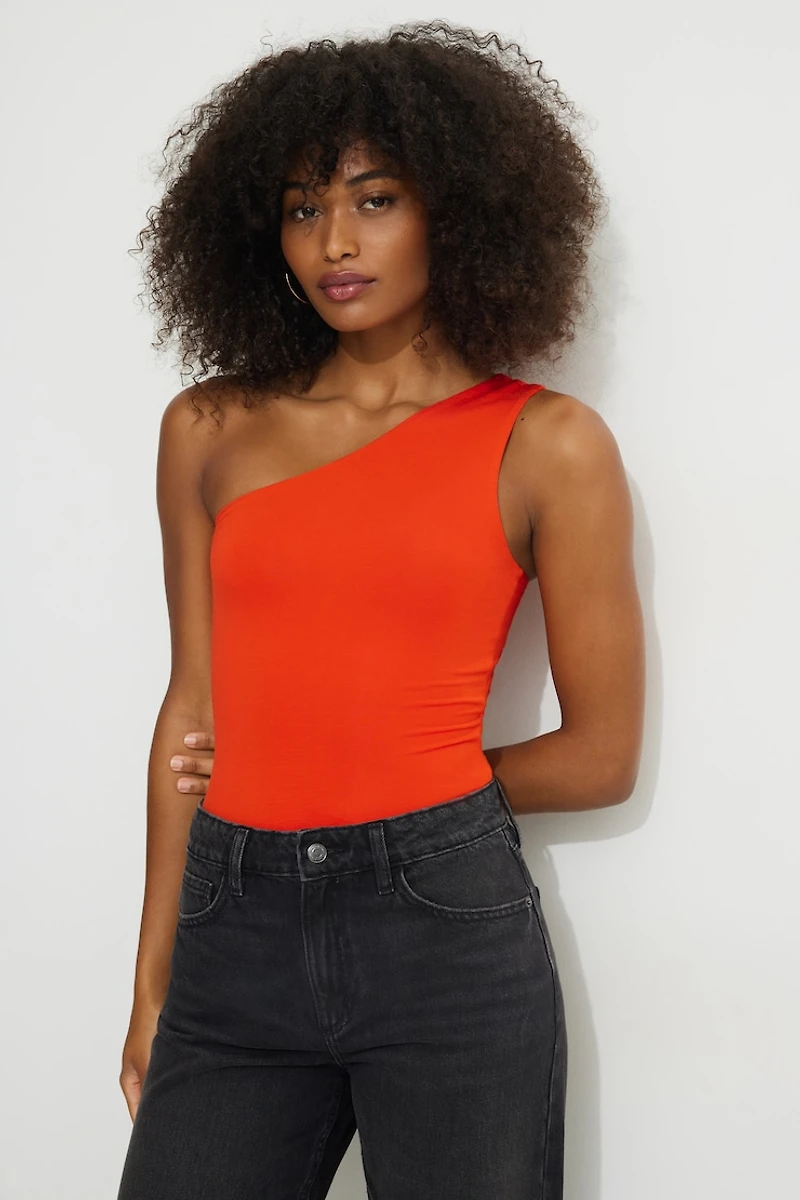 Single Shoulder Jersey Bodysuit