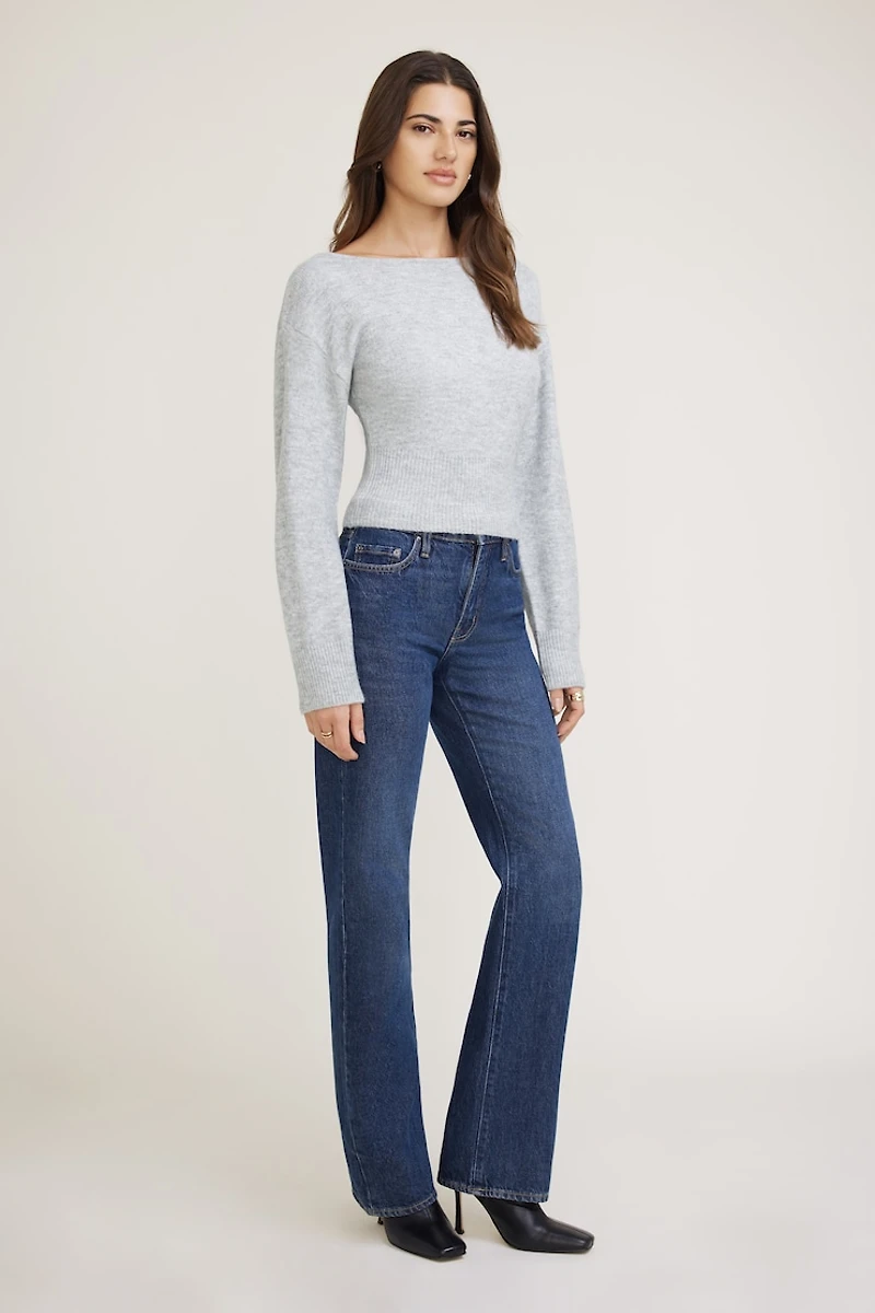 Juliet Cinched Boat Neck Sweater