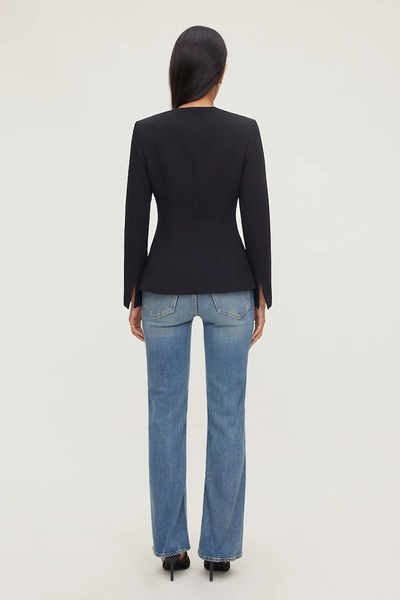 Plunge Small Button Blazer