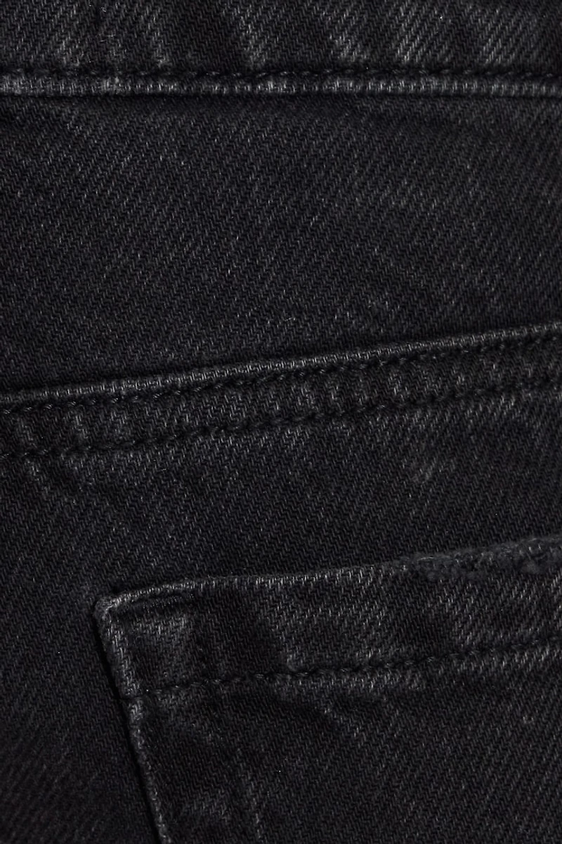 Ultra Low Rise Relaxed Denim Shorts