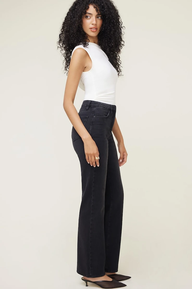 Cara High Rise Straight Leg Jeans