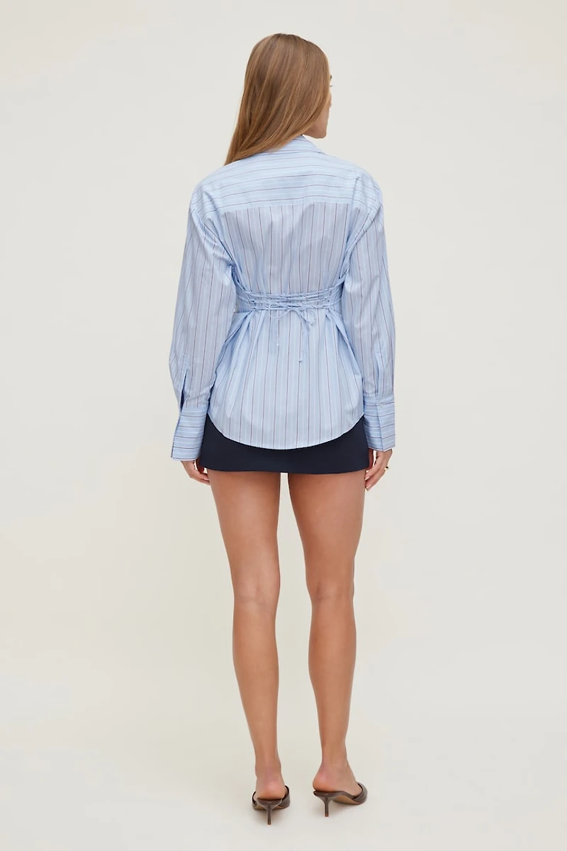 Poplin Cinch Back Shirt