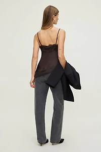 Jean Mika à taille mi-haute et jambe droite décontractée en Tencelᵐᶜ