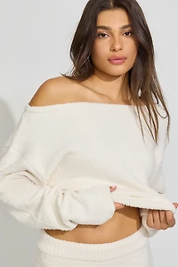 Plush Off Shoulder Sweater