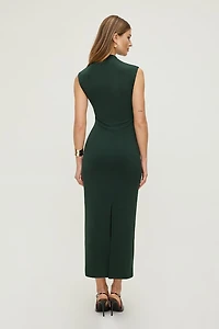 Bria Sculpt Mock Neck Maxi Dress