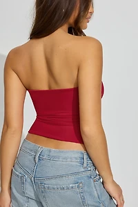 Mesh Ruched Tube Top
