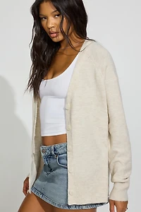 Long Sleeve Spongy Oversized Cardigan