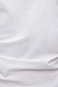 Andrea Shirred Cotton Spandex T Shirt