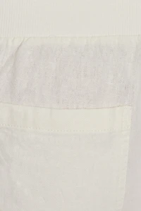 Pantalon en lin à enfiler taille côtelée