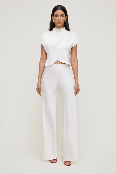 Pantalon en satin à jambe large Izzy