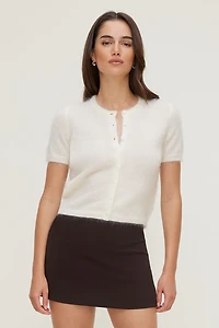 Premium Mohair Short Sleeve Cardigan