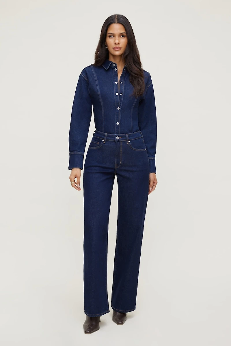 Heidi Stretch High Rise Wide Leg Jeans