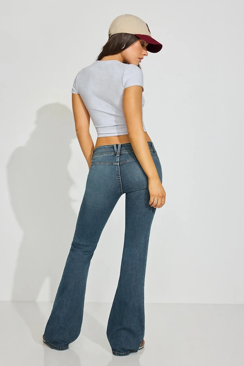 Low Rise Flare Jeans