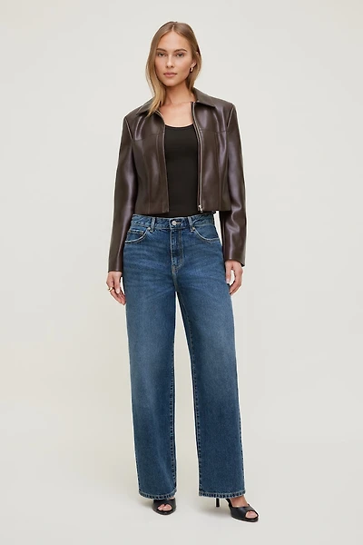 Rowan Mid Rise Baggy Wide Leg Jeans