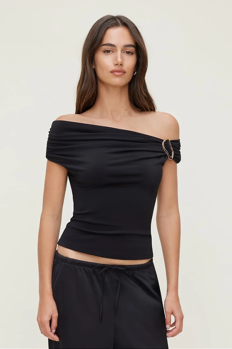 Sculpt Buckle Detail Top
