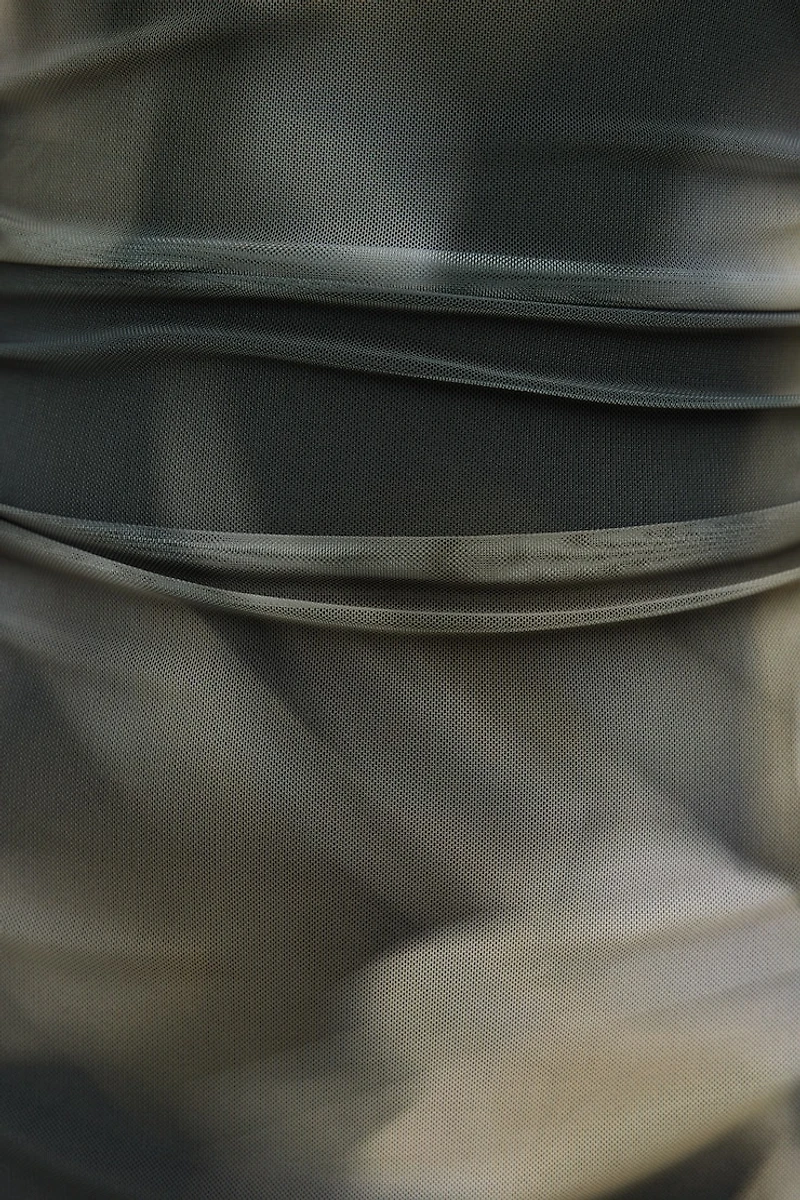 Katia Mesh Long Sleeve Mini Dress