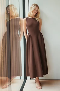 Iris Flared Ponte Maxi Dress