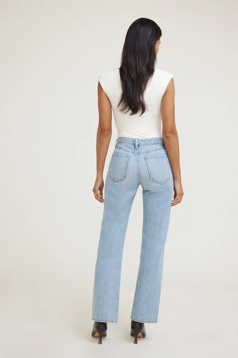 Cara High Rise Straight Leg Jeans