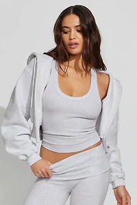 Camisole en coton à col échancr